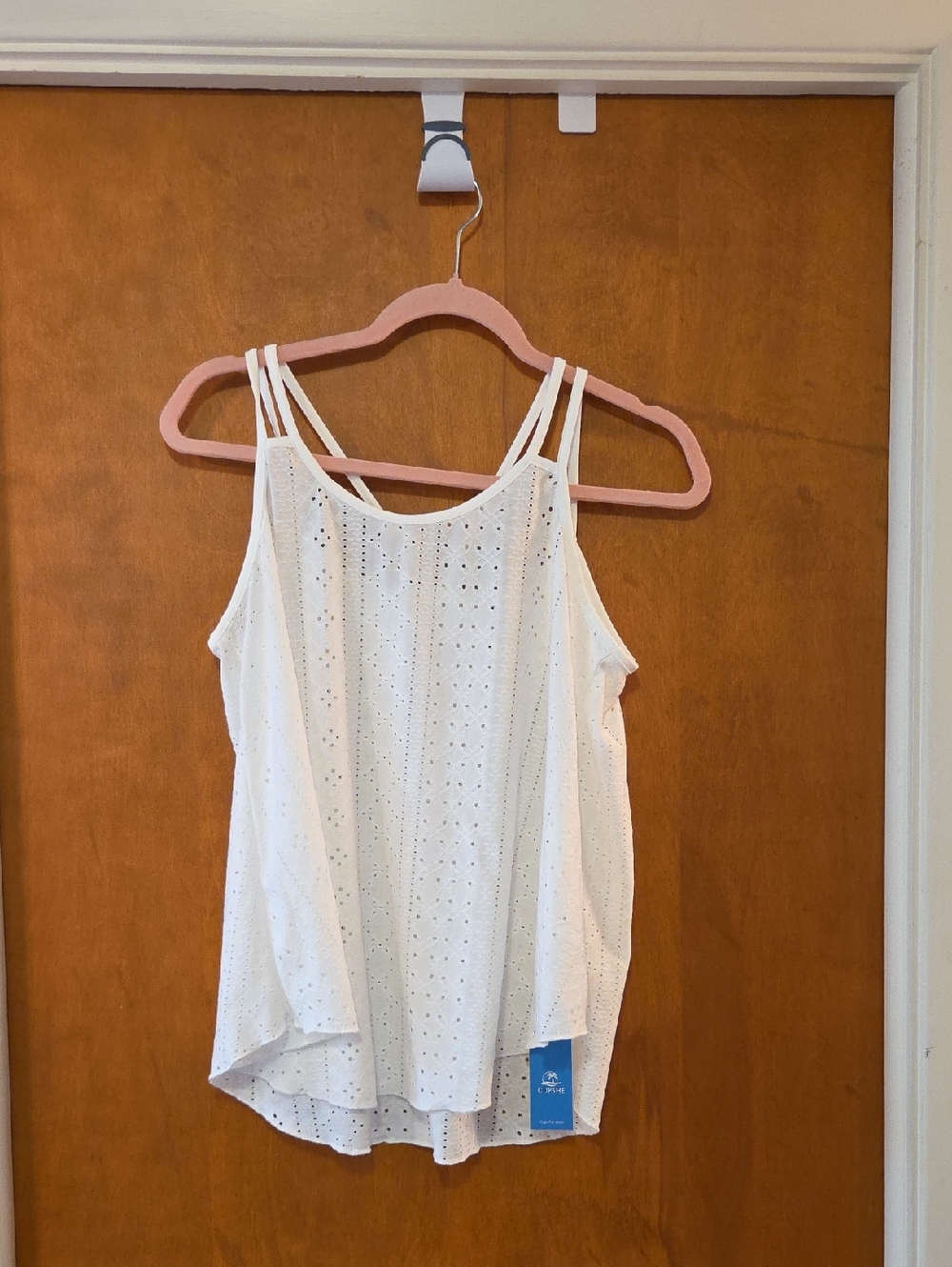 New With Tags Cupshe White Eyelet Double-Strap Camisole M